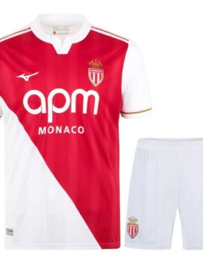 AS Monaco Home Children's Kit Jersey 2025 2026